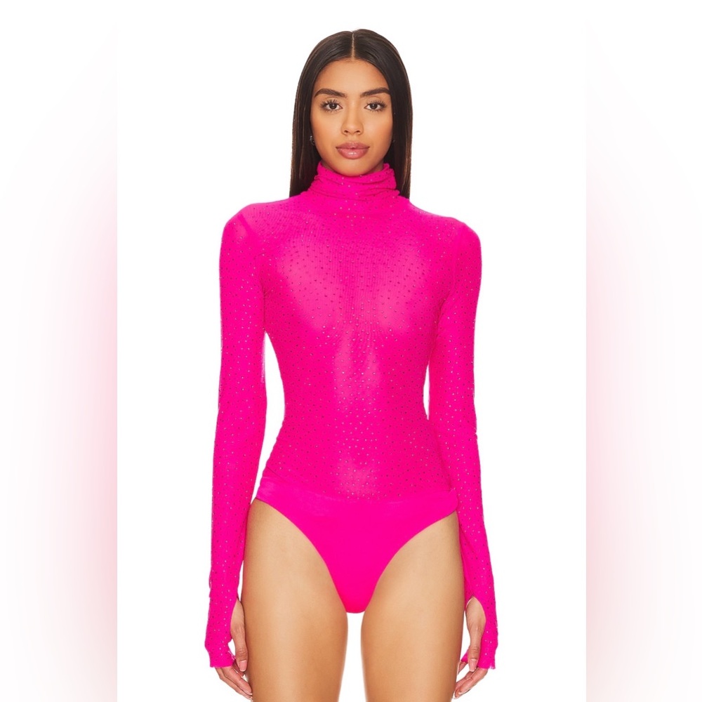 AFRM Neon Pink Long Sleeve Bodysuit
